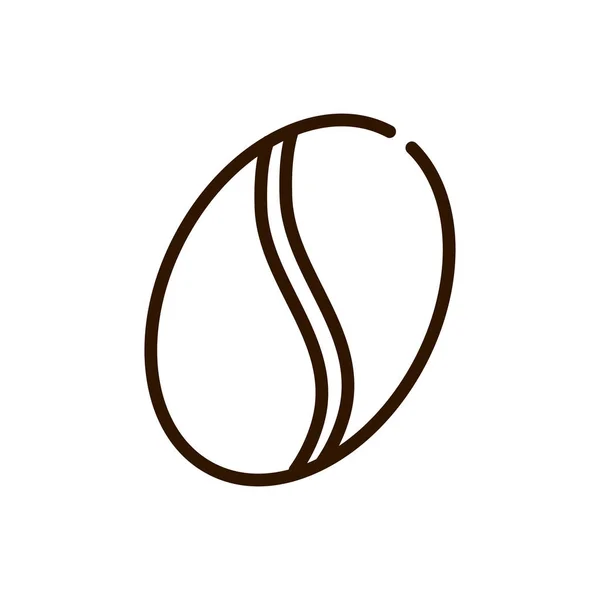 Coffee bean line design thick line — Vettoriale Stock
