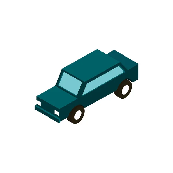 El icono isométrico del vehículo de transporte — Vector de stock