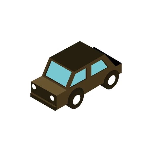 El icono isométrico del vehículo de transporte marítimo — Vector de stock