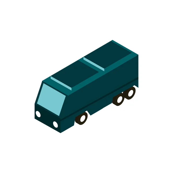Camper trip transport vehicle isometric icon — Stock Vector