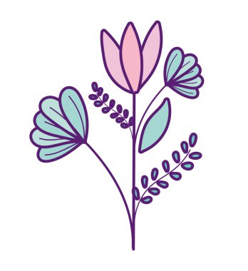 Dekoratif çiçekler doğanın yapraklarını yapraklandırır