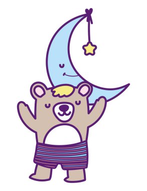 Bebek partisi şirin ayı Yıldız çizgi filmiyle yarım ay