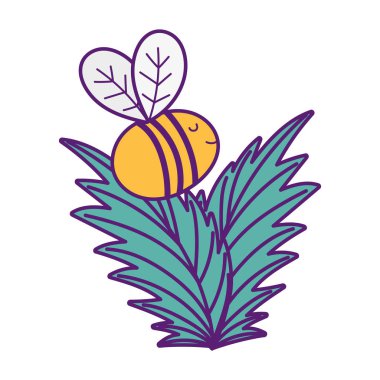 Uçan arı yaprakları yeşillik doğası