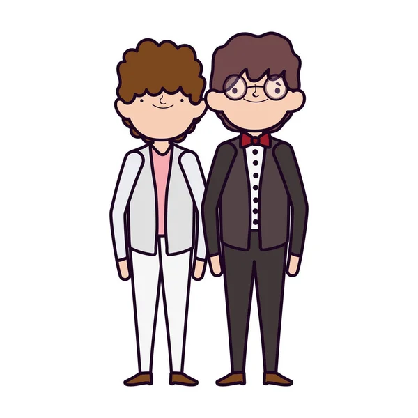 Wedding groom men character cartoon — Stok Vektör