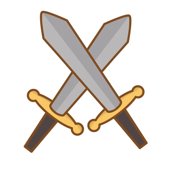 Crossed Swords Emoji coloring page