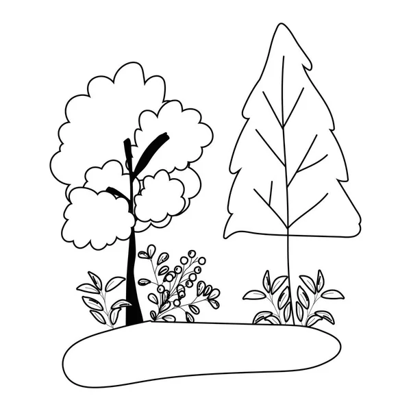 Ізольовані осінній сезон дерева Векторний дизайн — стоковий вектор