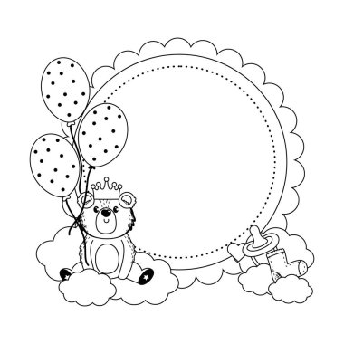 Bebek duş tasarımı için yalıtılmış etiket