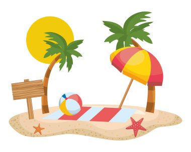 Yaz sezonu tasarım palmiye ağacı