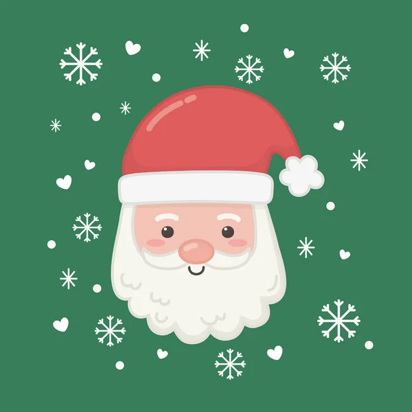 Joyeuse carte de Noël avec Père Noël claus — Image vectorielle