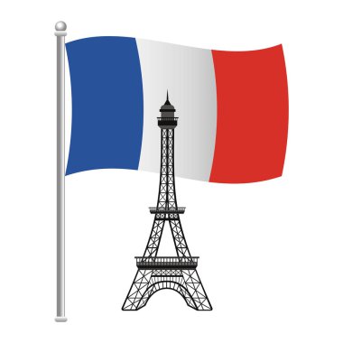 Fransa Eyfel kule vektör tasarım