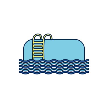 Merdivenli yaz havuzu detaylı stil