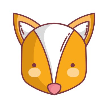 Hayvan yüzü merhaba sonbahar tasarım simgesi