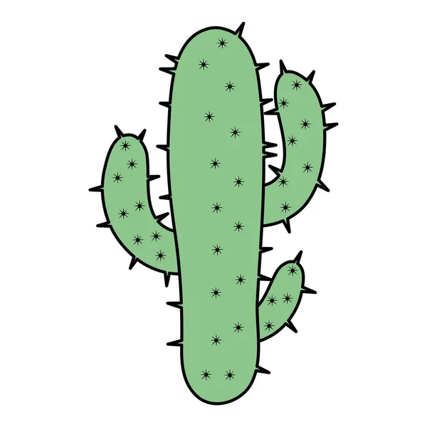 Ikon alami tanaman kaktus eksotis - Stok Vektor