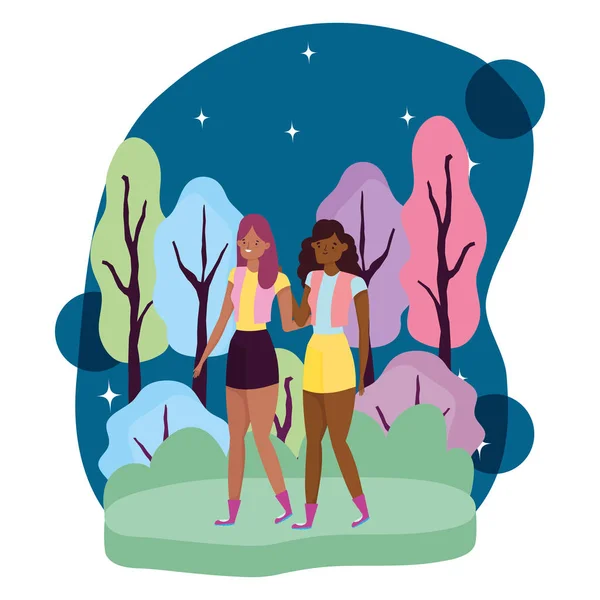 Ilustración vectorial de diseño de mujeres aisladas — Vector de stock