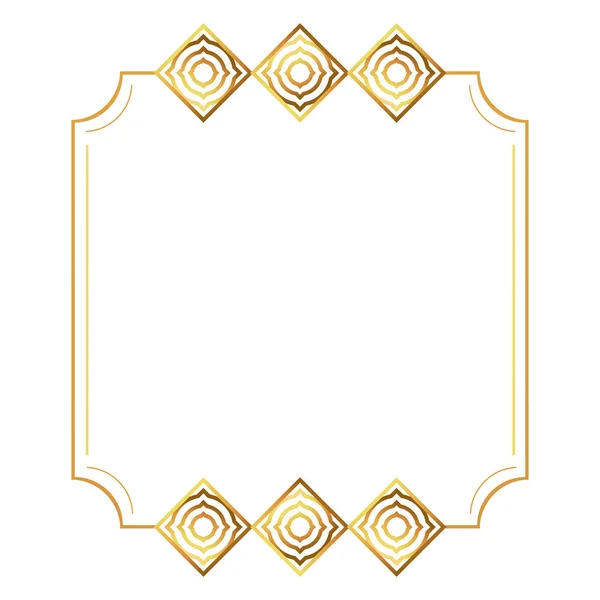 Isolated art deco frame design — Stock Vector