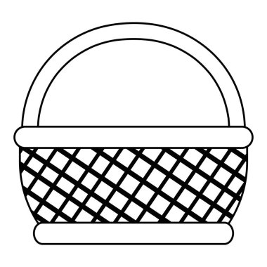 İzole piknik sepeti tasarımı vektör çizimi