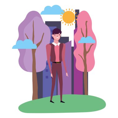 İzole edilmiş Avatar Adam vektör tasarımı