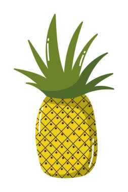İzole ananas meyve vektör tasarımı
