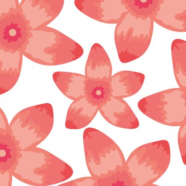 Egzotik ve tropikal çiçek bahçesi deseni