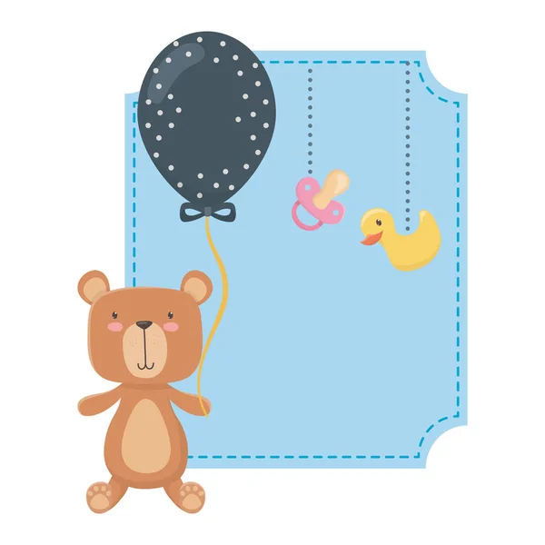 Design de conjunto de ícone de chuveiro de bebê — Vetor de Stock