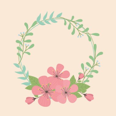 flowers and leafs crown decorative