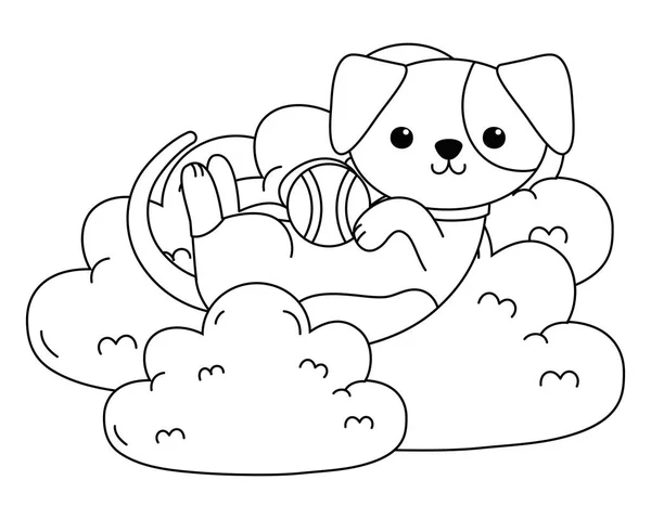 Isolated dog cartoon design — Stock Vector