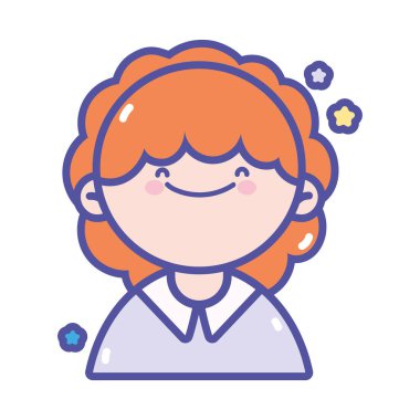 Okula geri dön küçük öğrenci kız portresi.