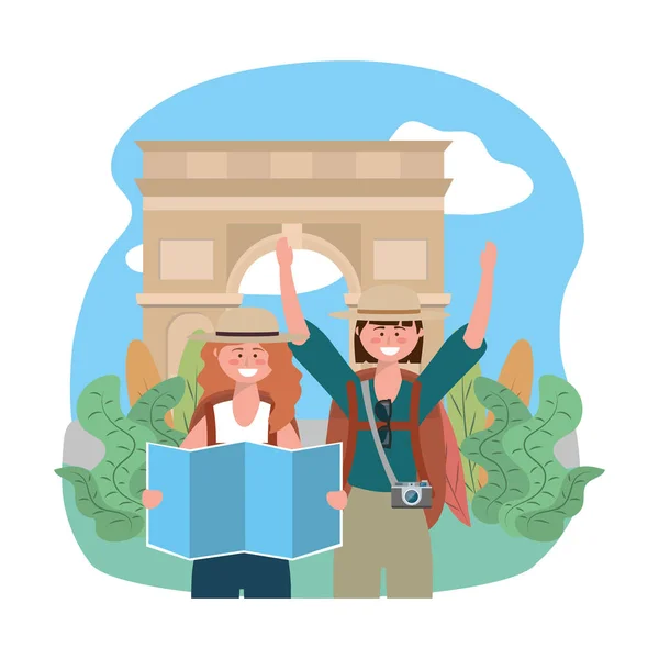 Arco del Triunfo de París diseño — Vector de stock