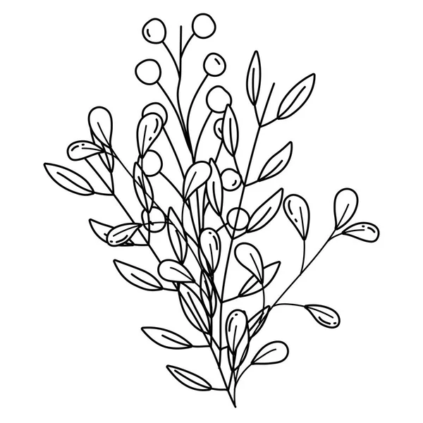 Illustration vectorielle de conception de feuilles isolées — Image vectorielle