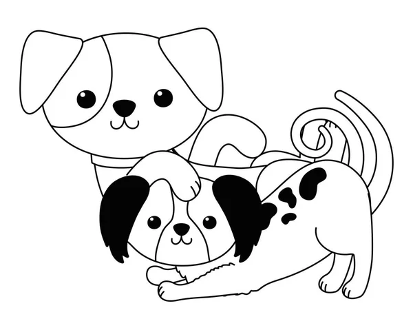 Diseño de dibujos animados de perros aislados — Vector de stock