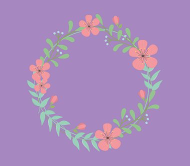 flowers and leafs crown decorative