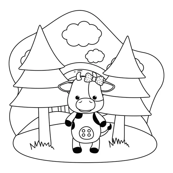 Cow cartoon design vector illustrator — Stock Vector