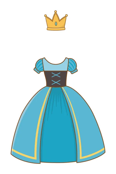 Isolated medieval princess dress design vector illustration — Archivo Imágenes Vectoriales