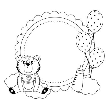 Bebek duş tasarımı için yalıtılmış etiket