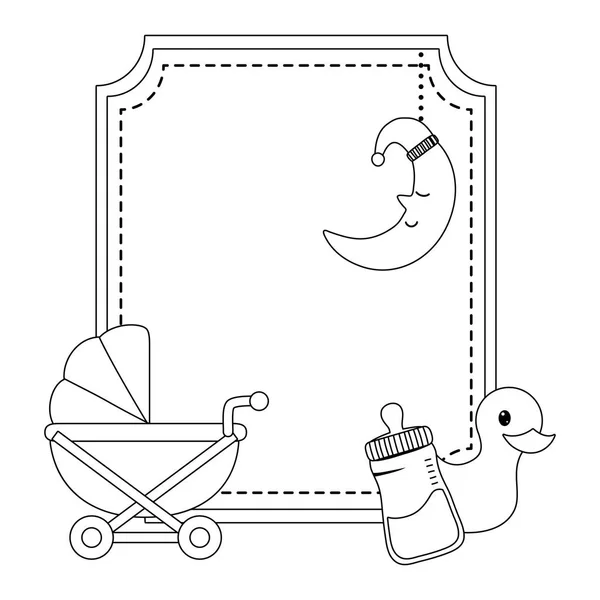 Symbol pro dětskou sprchu design – ilustrace — Stockový vektor