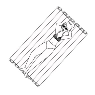 Yaz mayo tasarımı ile kız