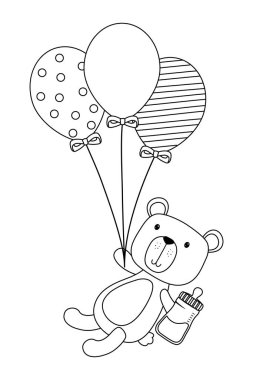 Bebek sembol tasarım vektör illüstrasyon duş