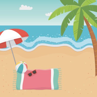 Yaz sezonu tasarım palmiye ağacı