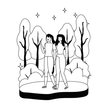 İzole kadın vektör tasarımı illüstrasyonu