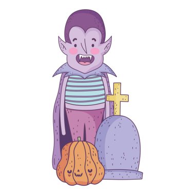 Cadılar bayramın kutlu olsun erkek ejderha mezar taşı ve balkabağı.