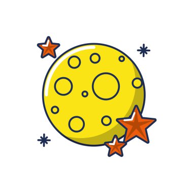 yıldız astrolojisi ay çizgisi ve resim doldur