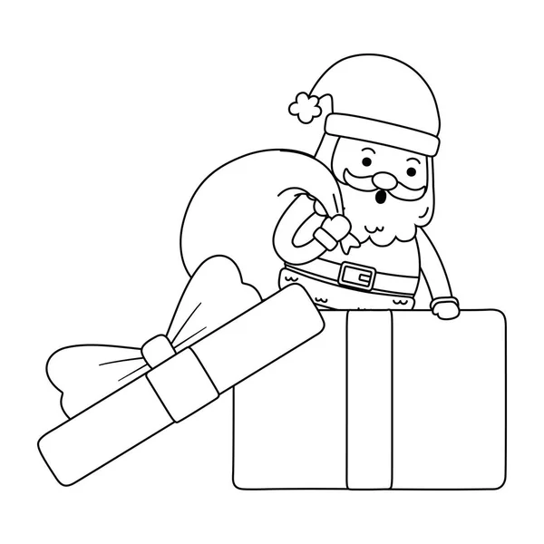 Feliz Navidad Santa Claus vector de diseño — Vector de stock