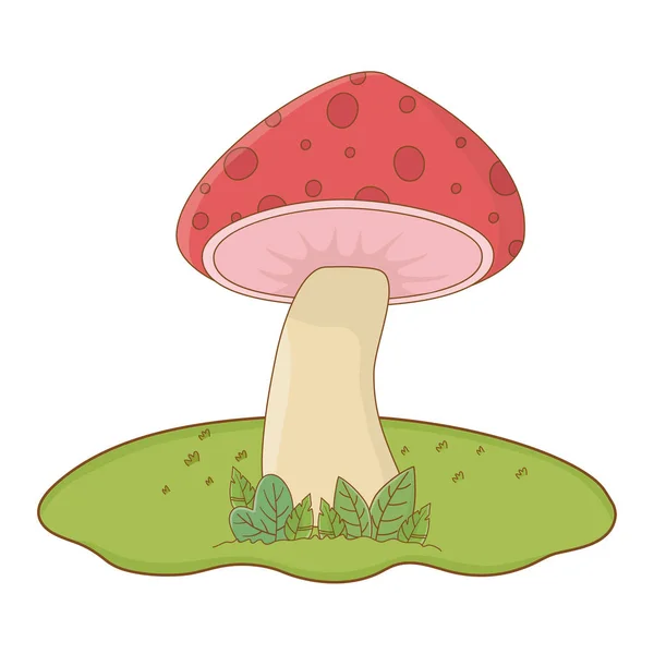 Illustrazione vettoriale del fungo di progettazione dei funghi appuntiti isolati — Vettoriale Stock