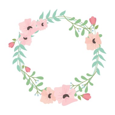 Ayrı çiçek çelengi vektör tasarımı