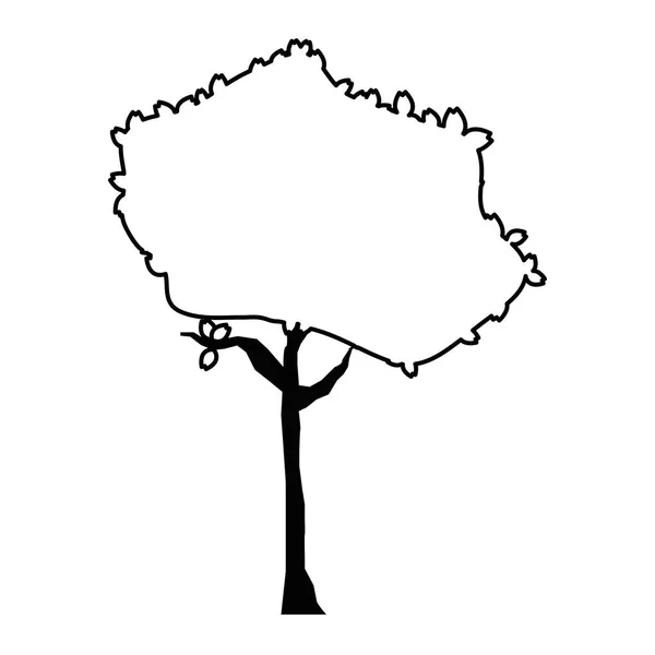 Isolato disegno astratto e albero di stagione — Vettoriale Stock