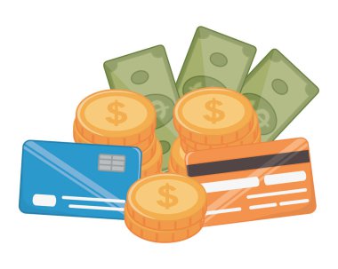 İzole para tasarım vektör illüstrasyon