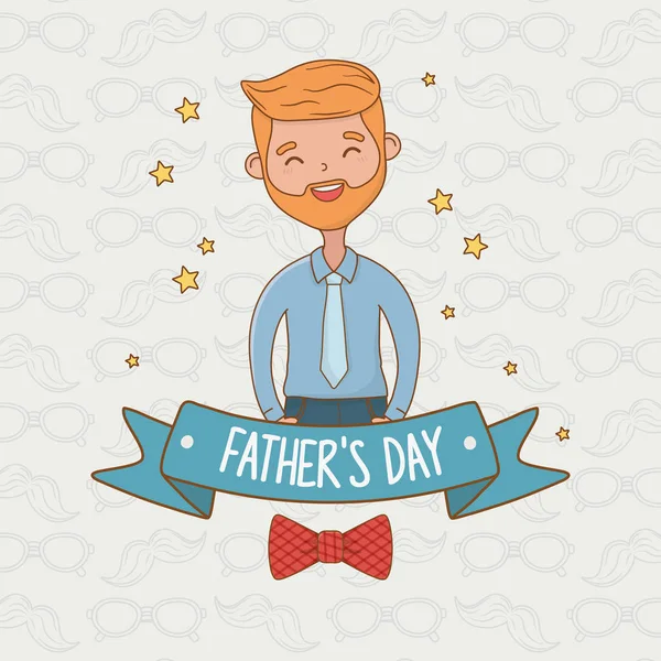 Cute father character card — Stockvektor