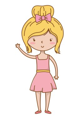 Genç kız karikatür tasarım vector Illustrator