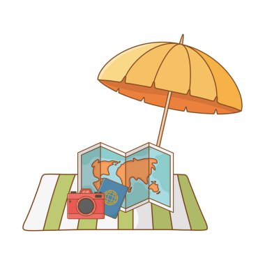 Relax illüstrasyon karikatür vektör yaz