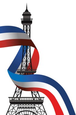 Fransa Eyfel kule vektör tasarım